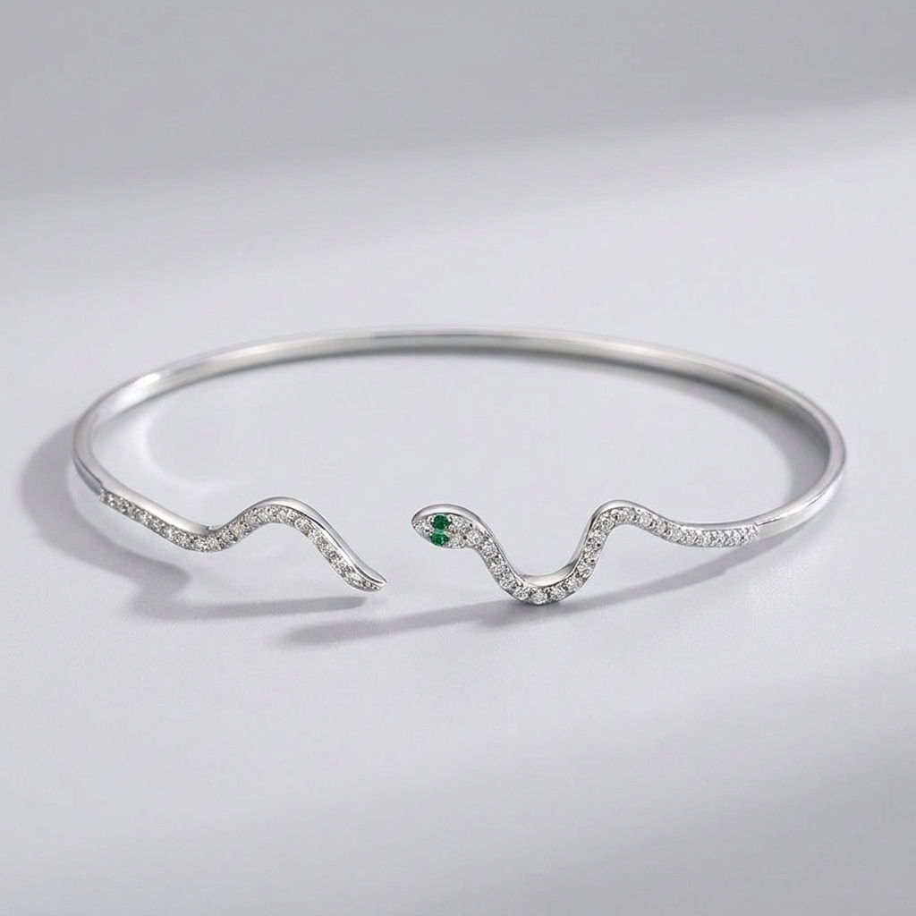 Liana Crystal Snake Bangle - Joie d’Or
