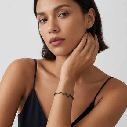 Liana Crystal Snake Bangle - Joie d’Or
