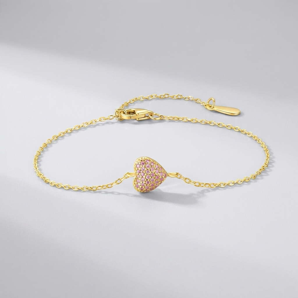 Amélie Coeur Bracelet - Joie d’Or