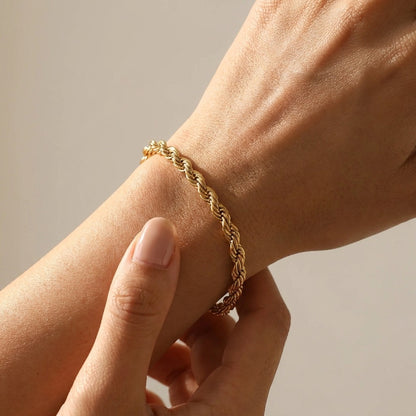 Clara Rope Chain Gold Bracelet - Joie d’Or