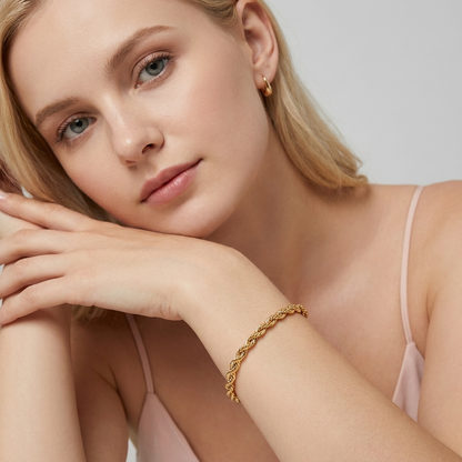 Clara Rope Chain Gold Bracelet - Joie d’Or