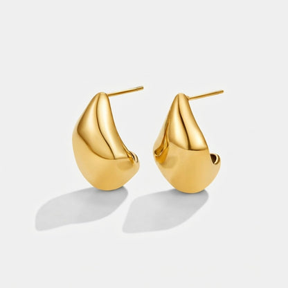 Lena Curved Hoop Earrings - Joie d’Or