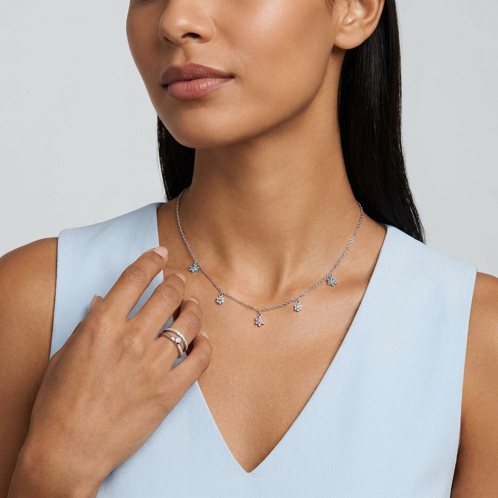 Sofia Blossom Charm Necklace - Joie d’Or
