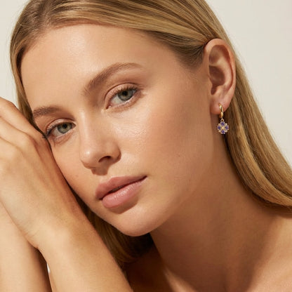 Giulia Lavender Crystal Earrings - Joie d’Or