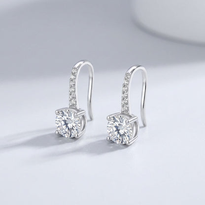 Luna Pavé Solitaire Earrings - Joie d’Or