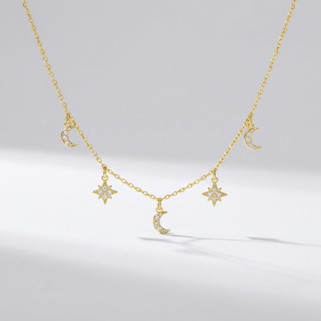 Amélie Moon & Star Necklace - Joie d’Or