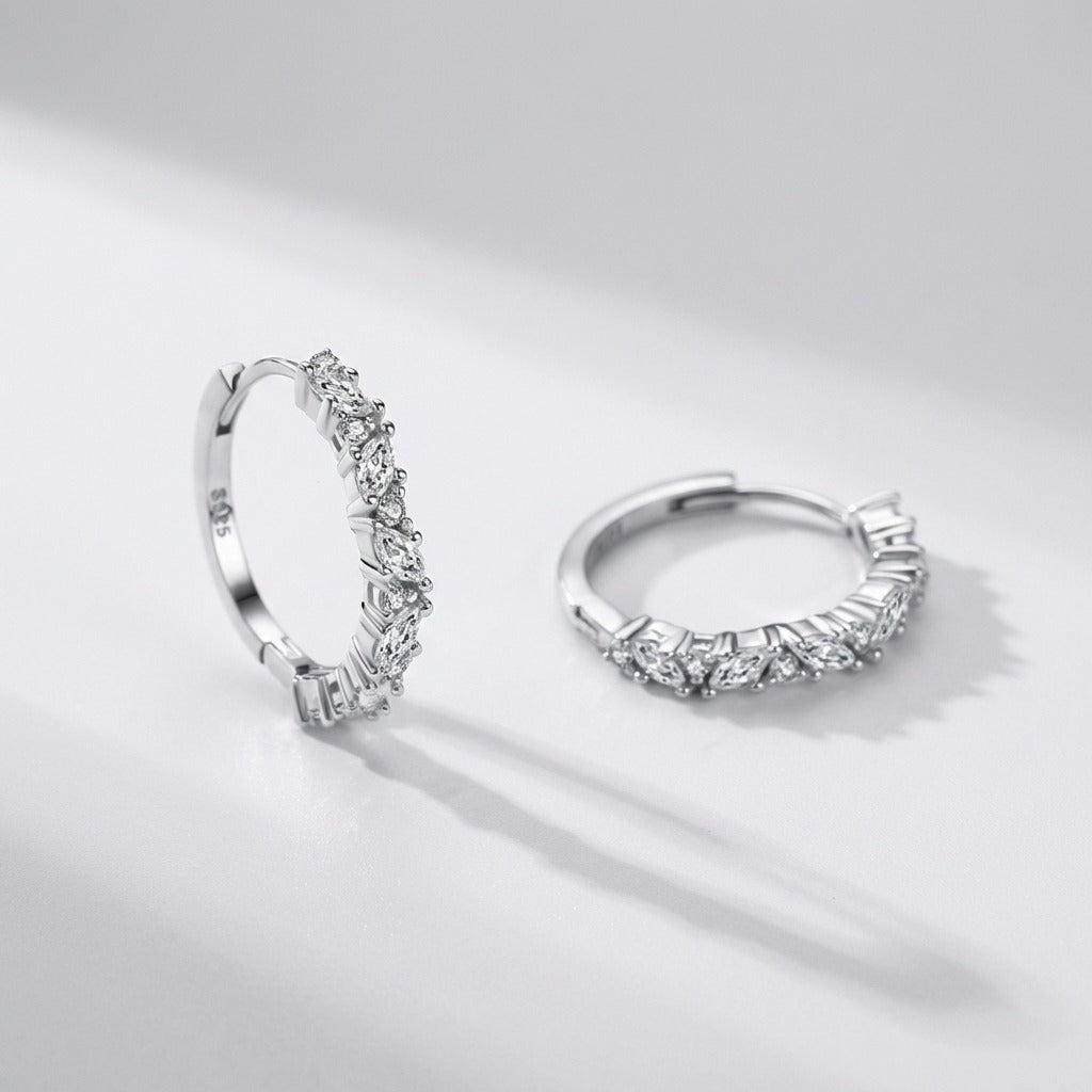 Celeste Pavé Hoop Earrings - Joie d’Or