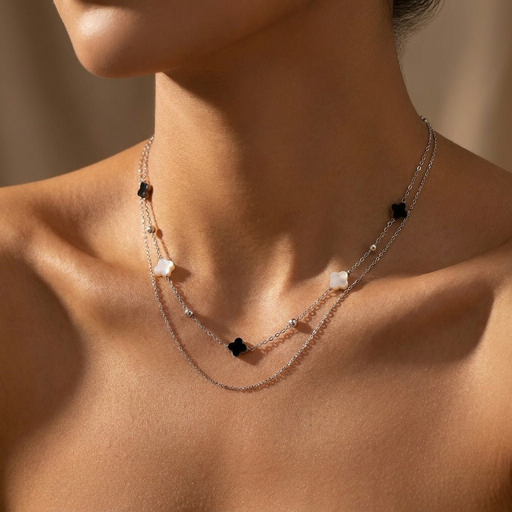 Elodie Shell Clover Necklace - Joie d’Or