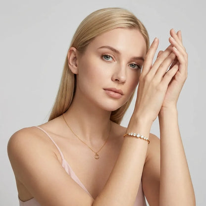 Aurélie Crystal Elegance Bangle - Joie d’Or
