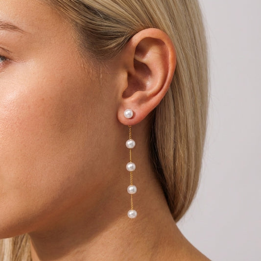 Élise Drop Pearl Earrings - Joie d’Or