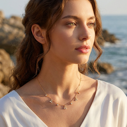 Cherry Cluster Charm Necklace - Joie d’Or