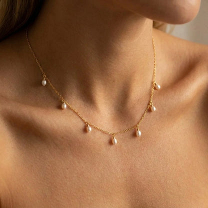 Élise Drop Pearl Necklace - Joie d’Or