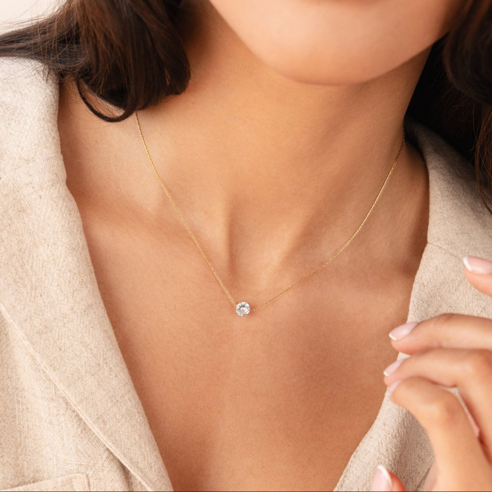 Lora Round Crystal Necklace