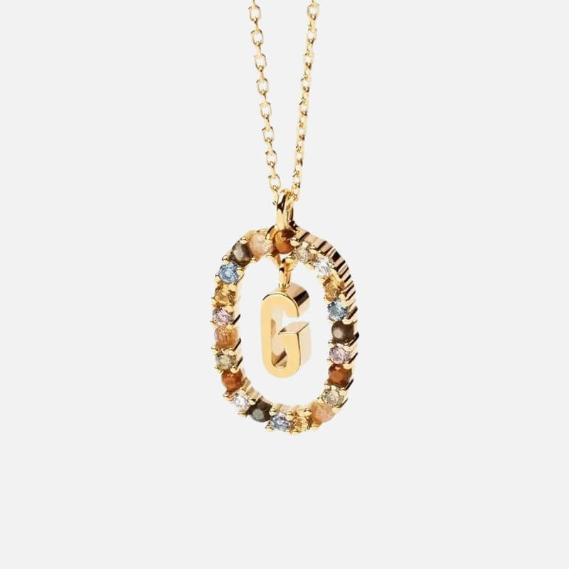 Emma Initial Crystal Necklace