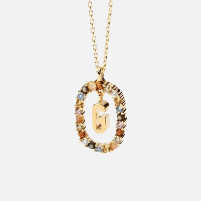 Emma Initial Crystal Necklace