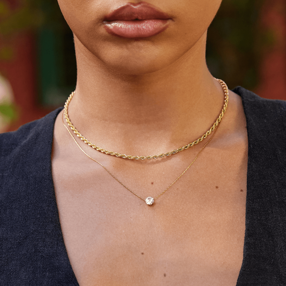 Lora Round Crystal Necklace
