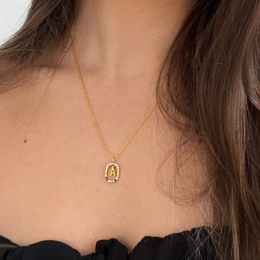Emma Initial Crystal Necklace