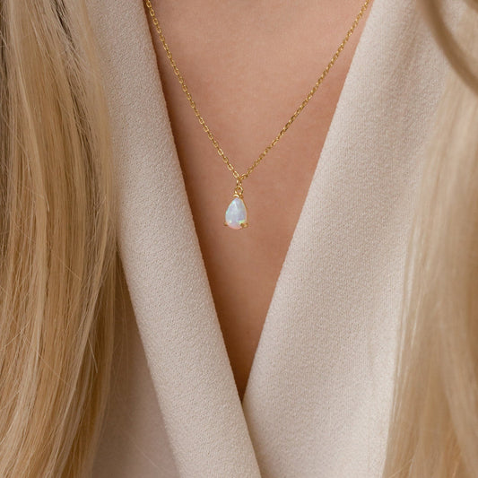 Sophie Opal Drop Necklace