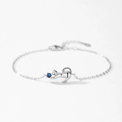 Amélie Silver Kitten Bracelet