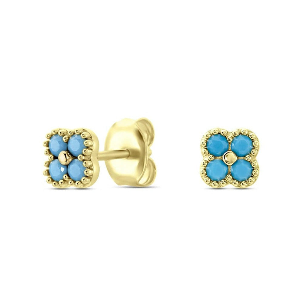 Aurélie Blue Stud Earrings