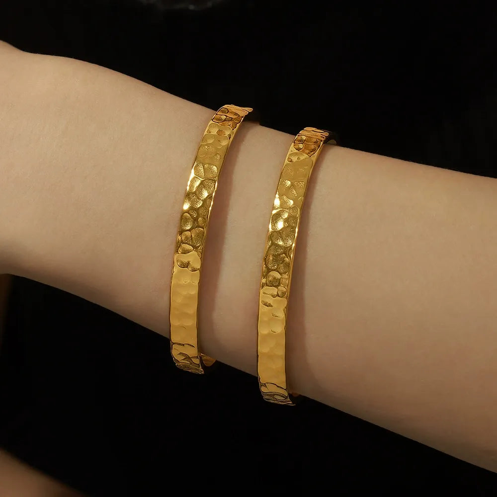 Emma Hamered Gold Bangle