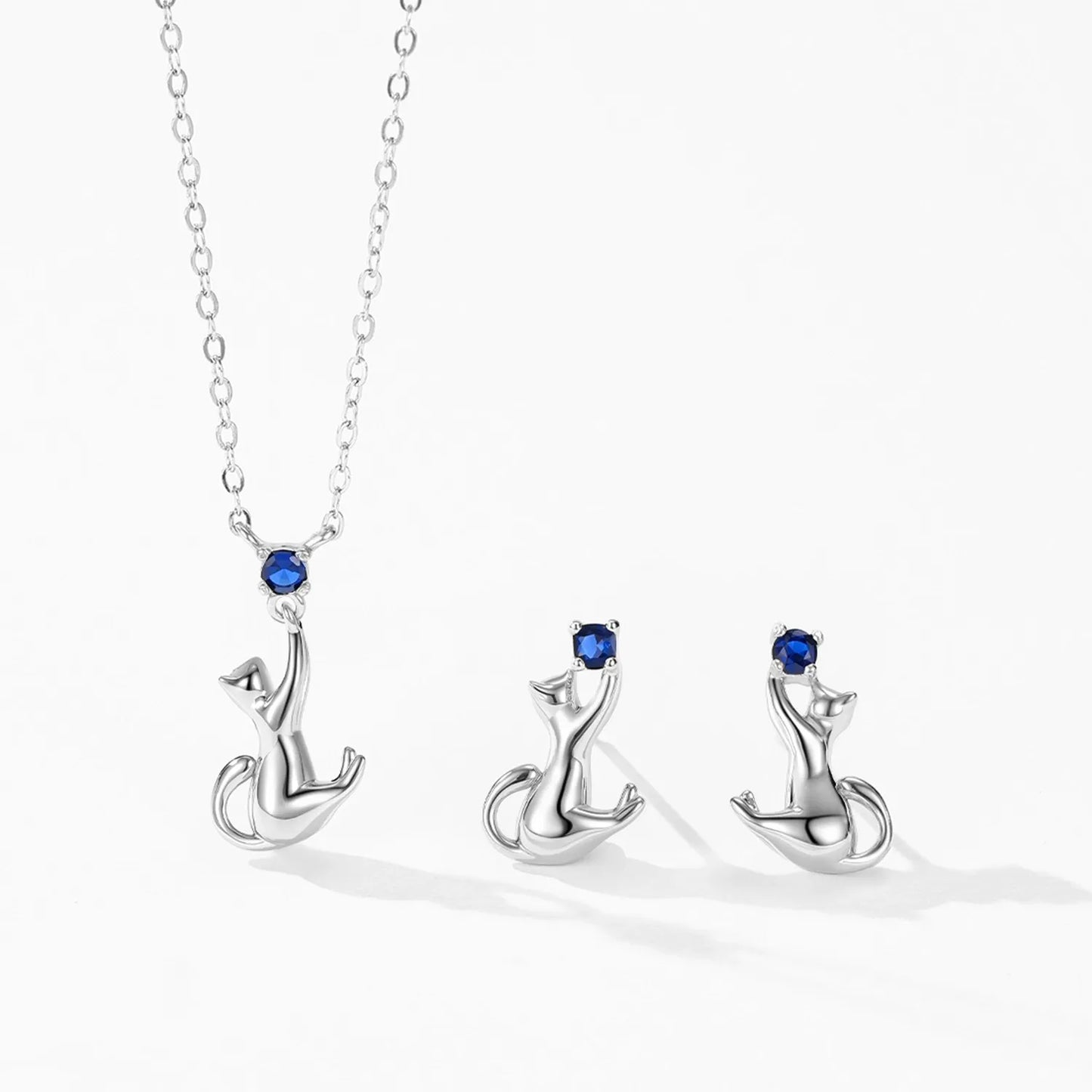Amélie Silver Kitten Necklace