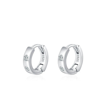 Lilou Minimalist Silver Hoops