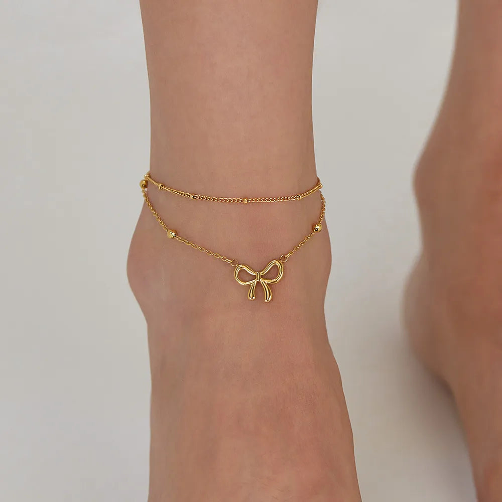 Aurélie Bow Charm Anklet