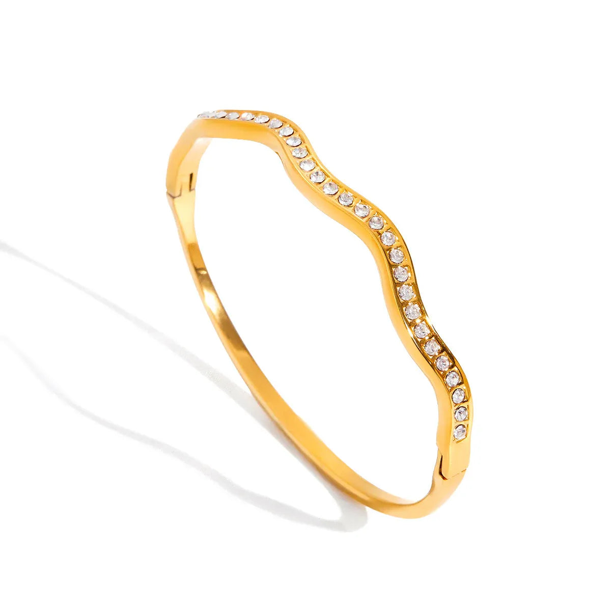 Amélie Wave Crystal Bangle