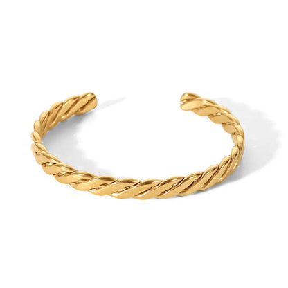 Emma Twist Bold Gold Bangle