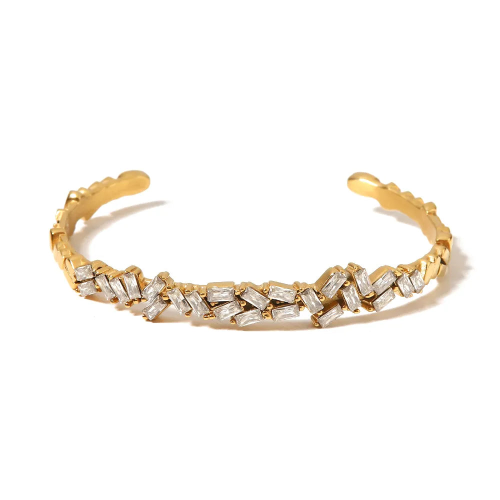 Amélie Radiant Gold Crystal Bangle