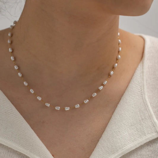 Valentina Tiny Baroque Pearl Necklace