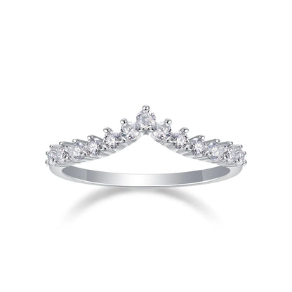 Lydia V-Crystal Ring