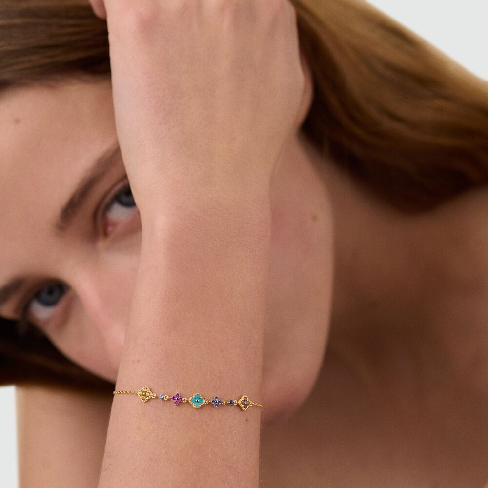Aurélie Gold Cluster Bracelet