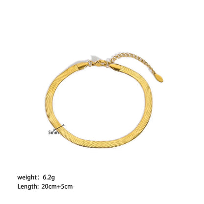 Gia Gold Herringbone Anklet - Joie d’Or