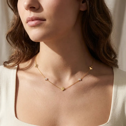 Inès Clover & Crystal Necklace - Joie d’Or