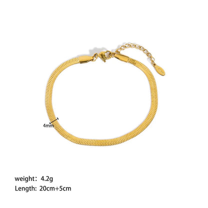 Gia Gold Herringbone Anklet - Joie d’Or