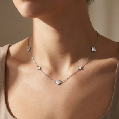 Inès Clover & Crystal Necklace - Joie d’Or