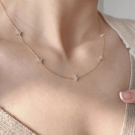 Mia Dainty Crystal Necklace