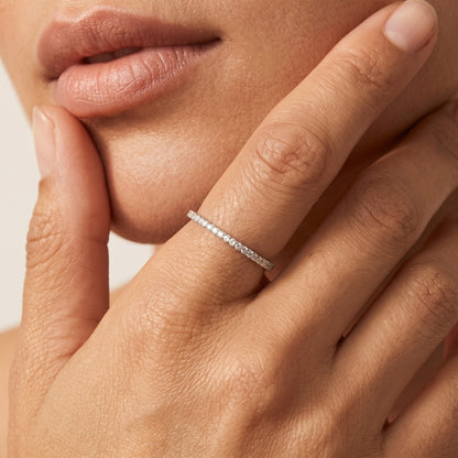 Ariana Pavé Silver Ring - Joie d’Or