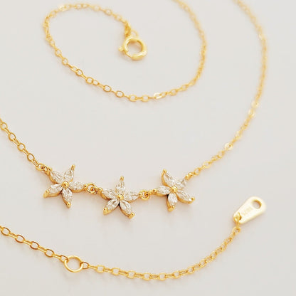 Maia Crystal Flower Necklace