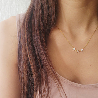 Maia Crystal Flower Necklace